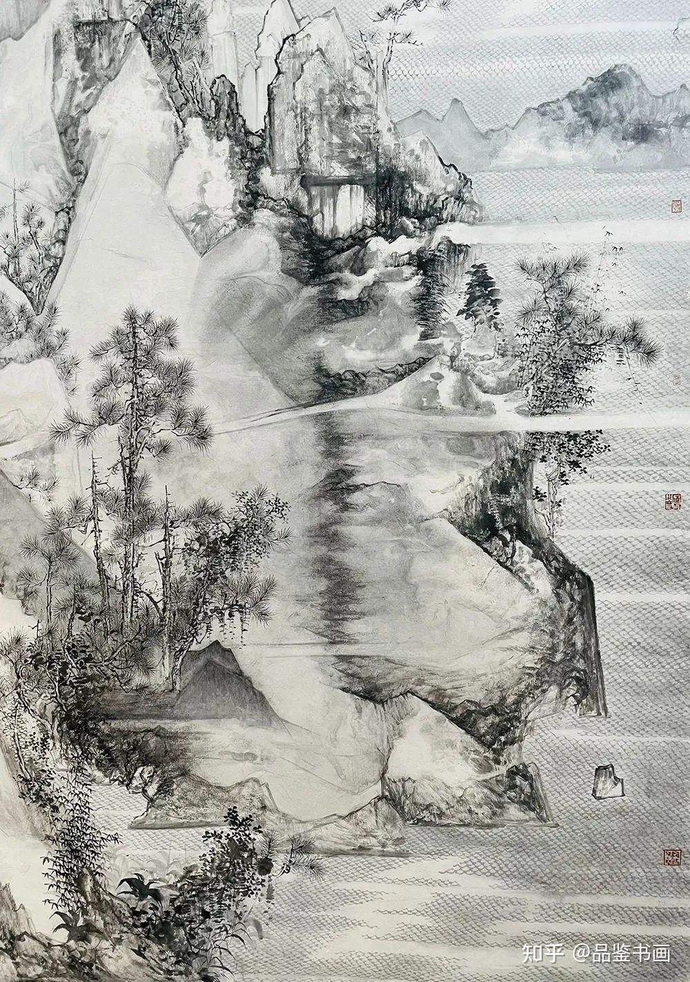 《珠江源头寒带雨》局部肖凡是一位有思想,有见地的画家,他对于中国画