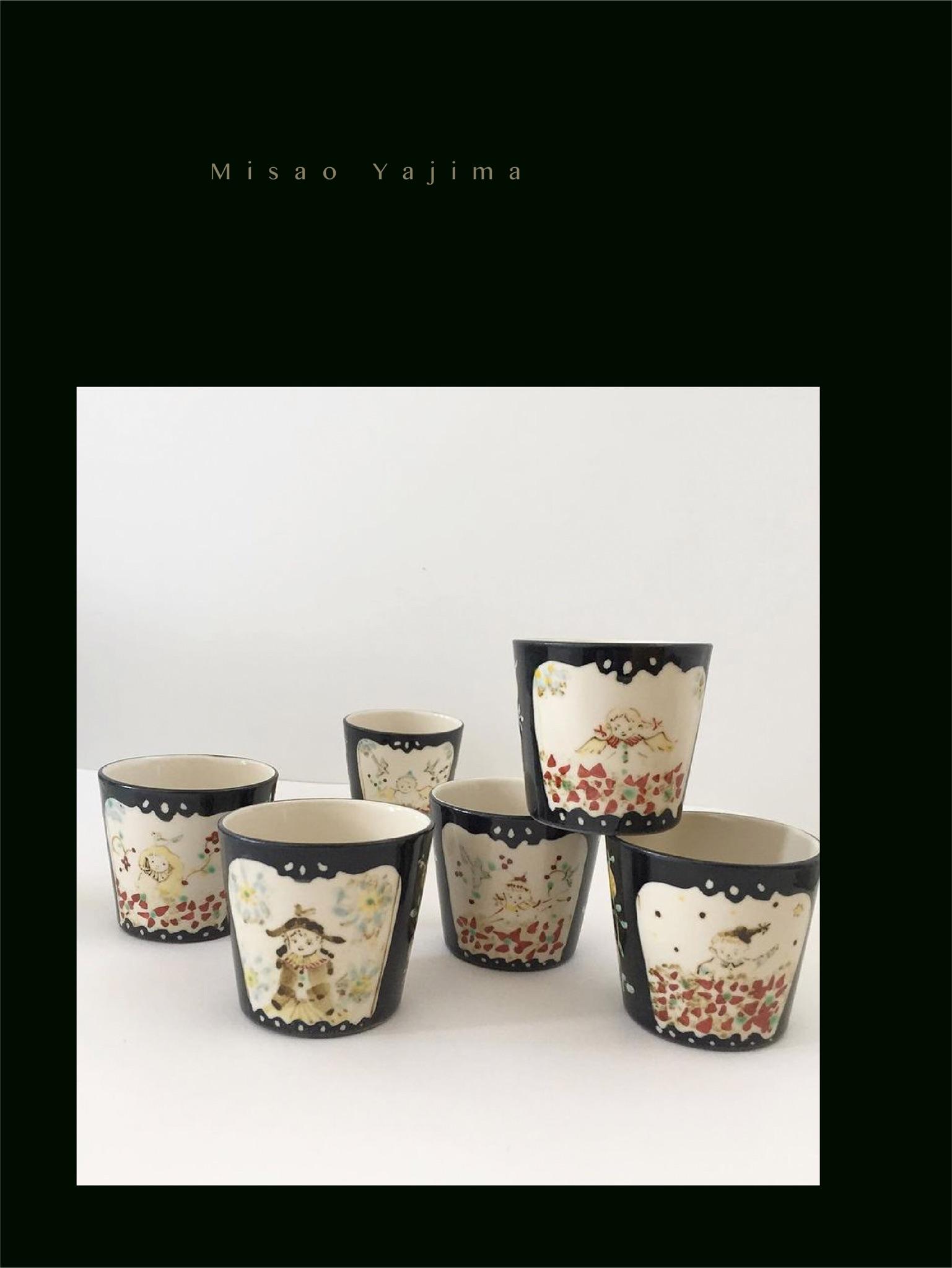 Misao Yajima Two Swallows & Flower Plate (矢島操） main image 1