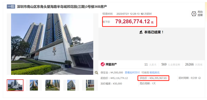 23万/平!深圳两豪宅拍卖,竞争很激烈、成交溢价超3000万! - 知乎