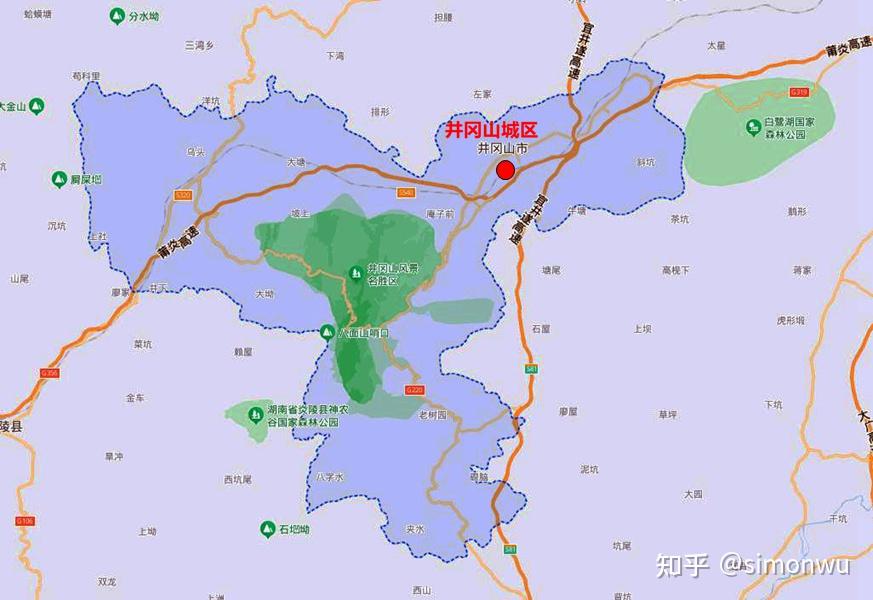 井岡山市:(縣級市)