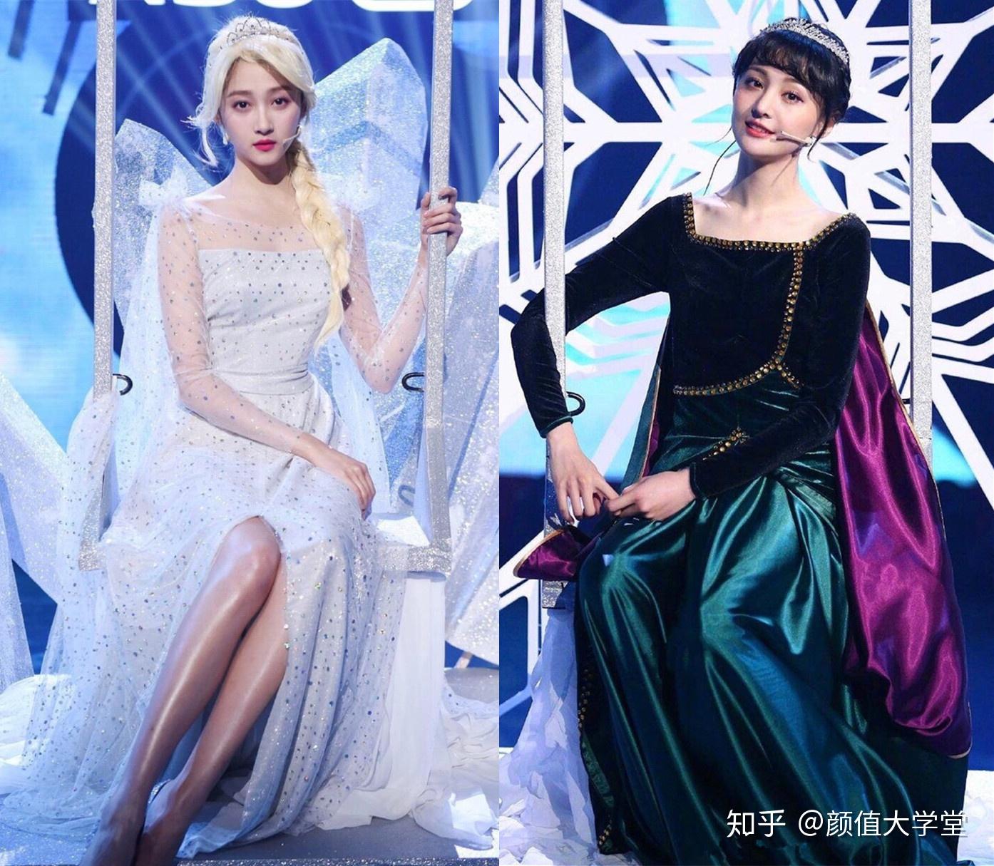 前段时间,在《王牌对王牌》节目上,关晓彤和郑爽两人一起cos了《冰雪