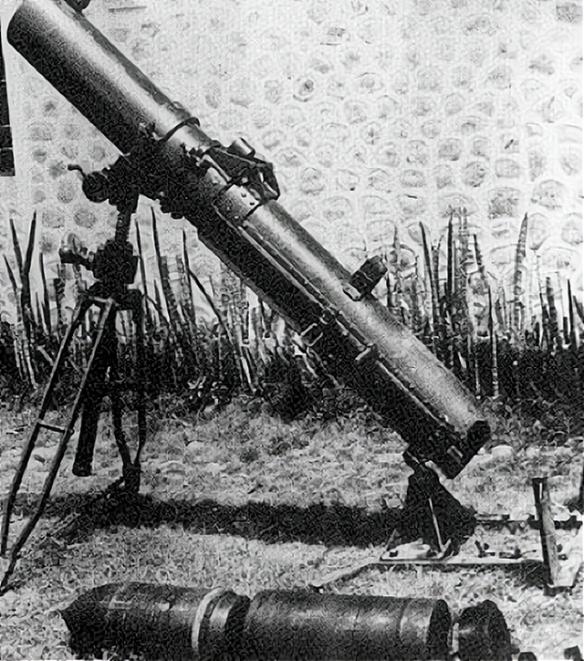 二战时期日本陆军的重火力武器4式20厘米火箭迫击炮
