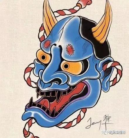 我是雕刻师彩色的般若纹身手稿图片赏析
