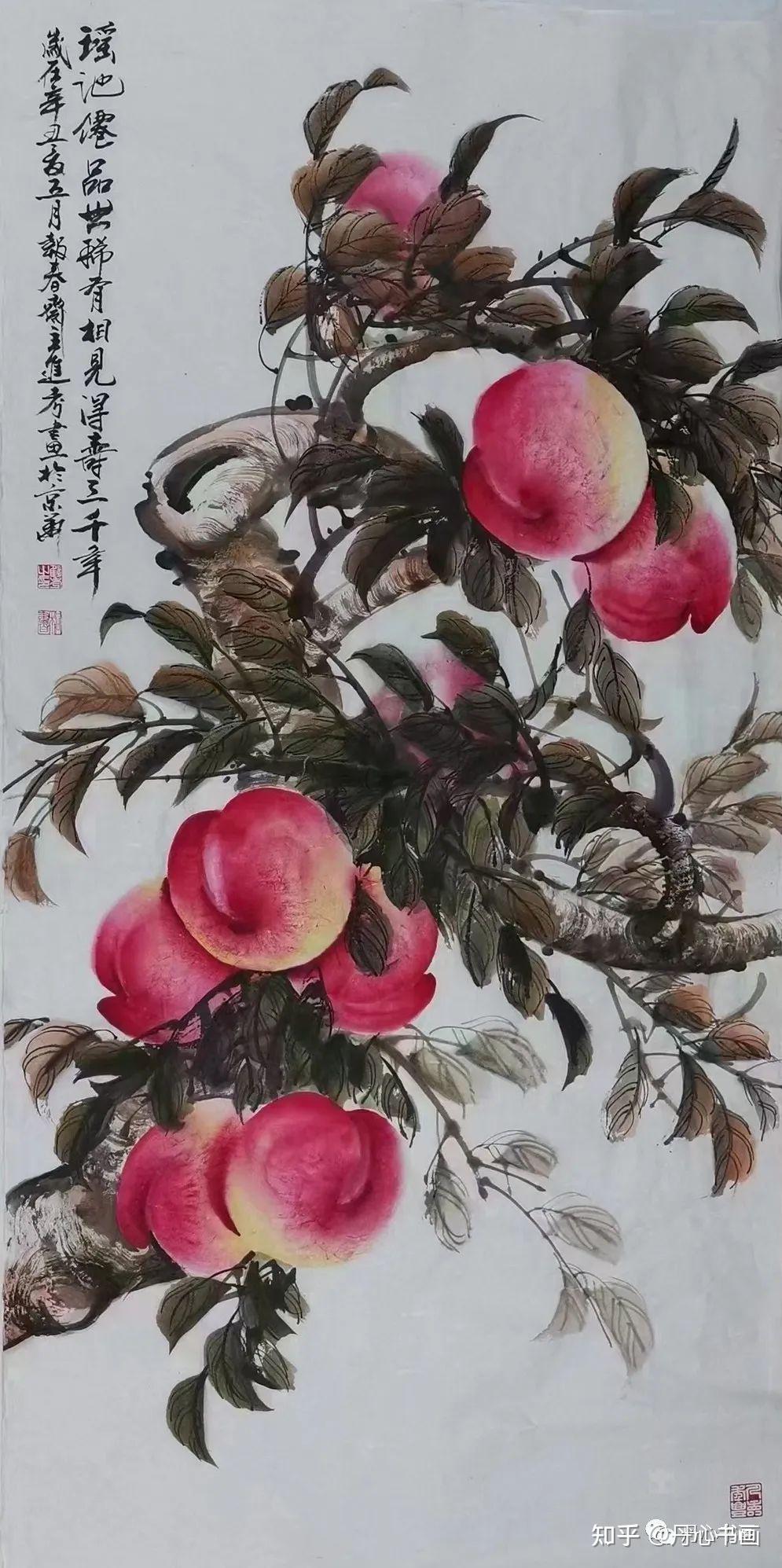 气息浓厚,古朴飘逸|寿桃画家贾进考