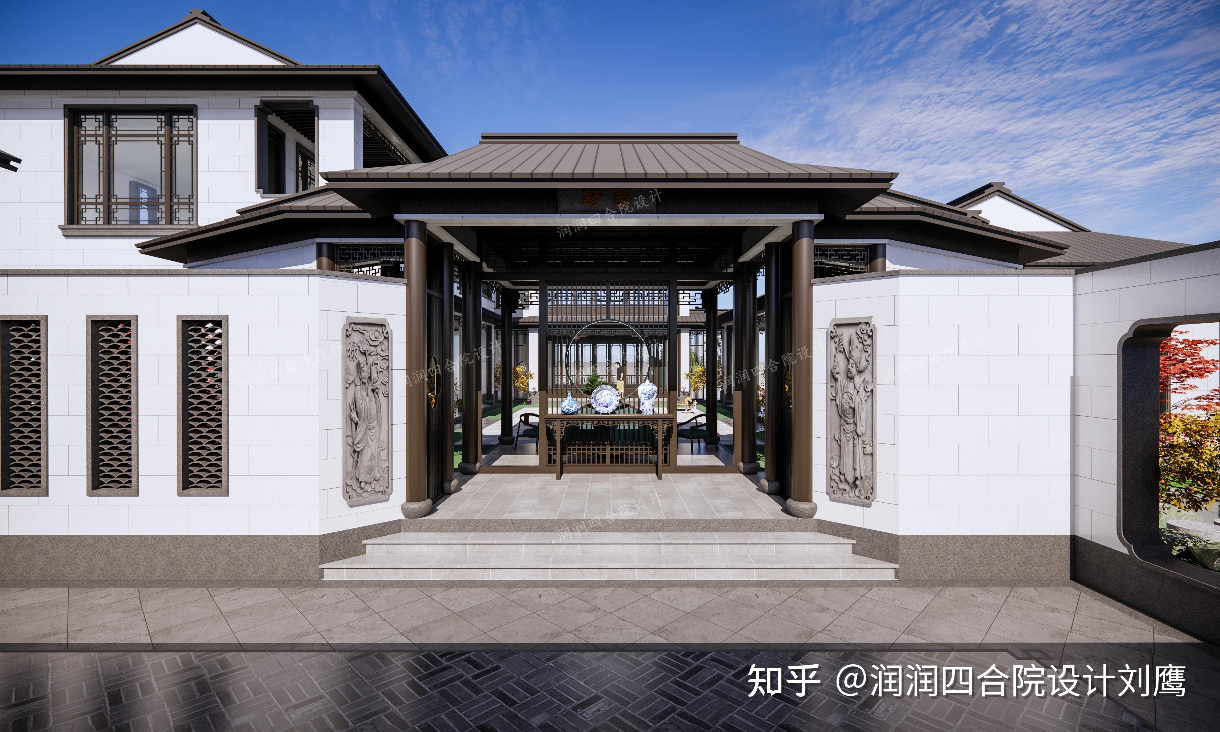 360度景观别墅,多进式现代中式合院——润润四合院设计刘鹰