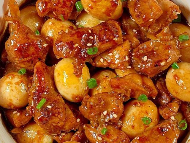 一,鸡腿焖鹌鹑蛋