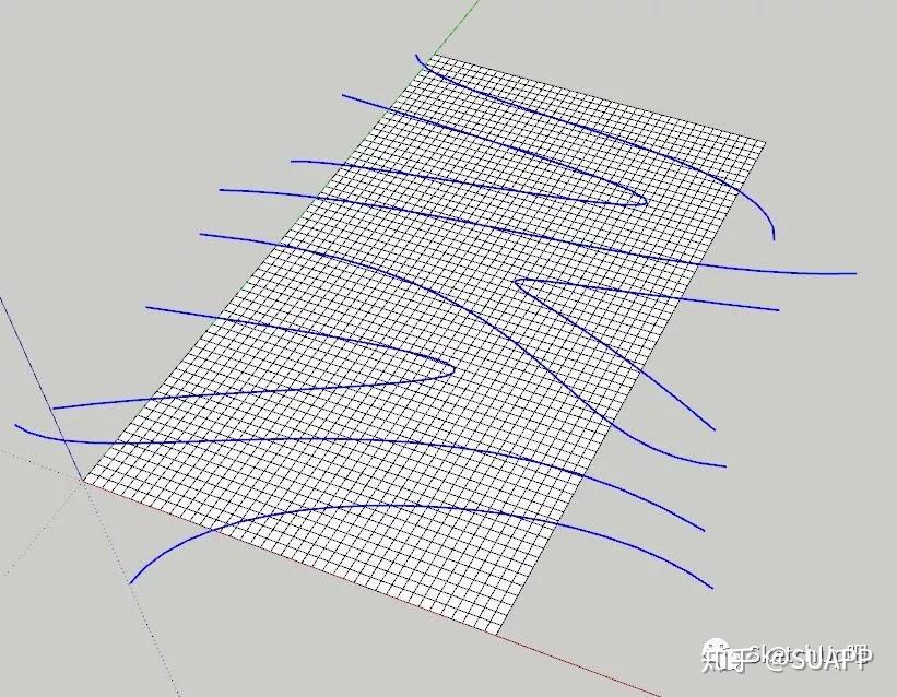 sketchup水波纹曲面墙建模思路