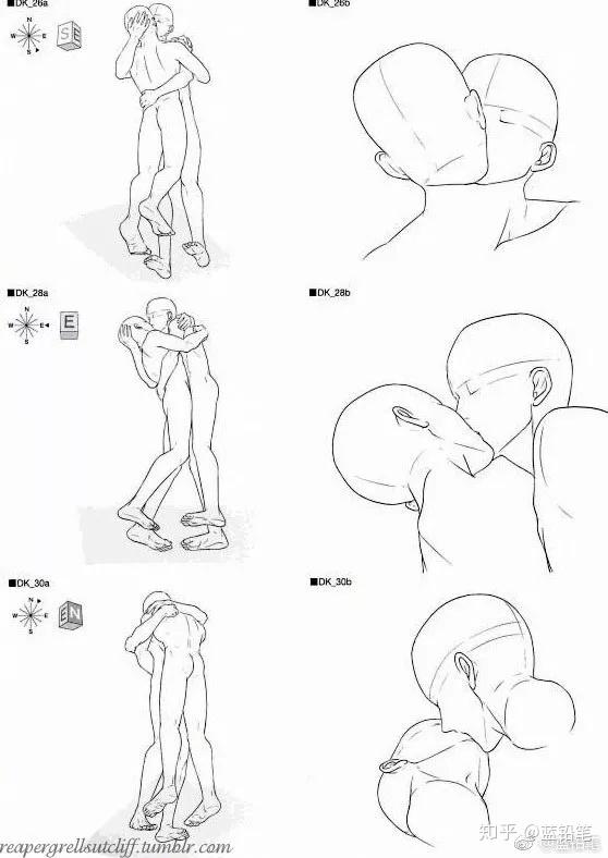 的cp一篇正经的双人kiss绘画教程接吻在绘画里算是个比较高难度的动作