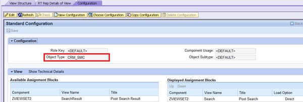 assignment block in sap crm