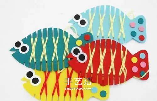 9,衛生紙筒做的鯉魚旗(適合小中班):10,扇子魚(適合中大班):學會合作