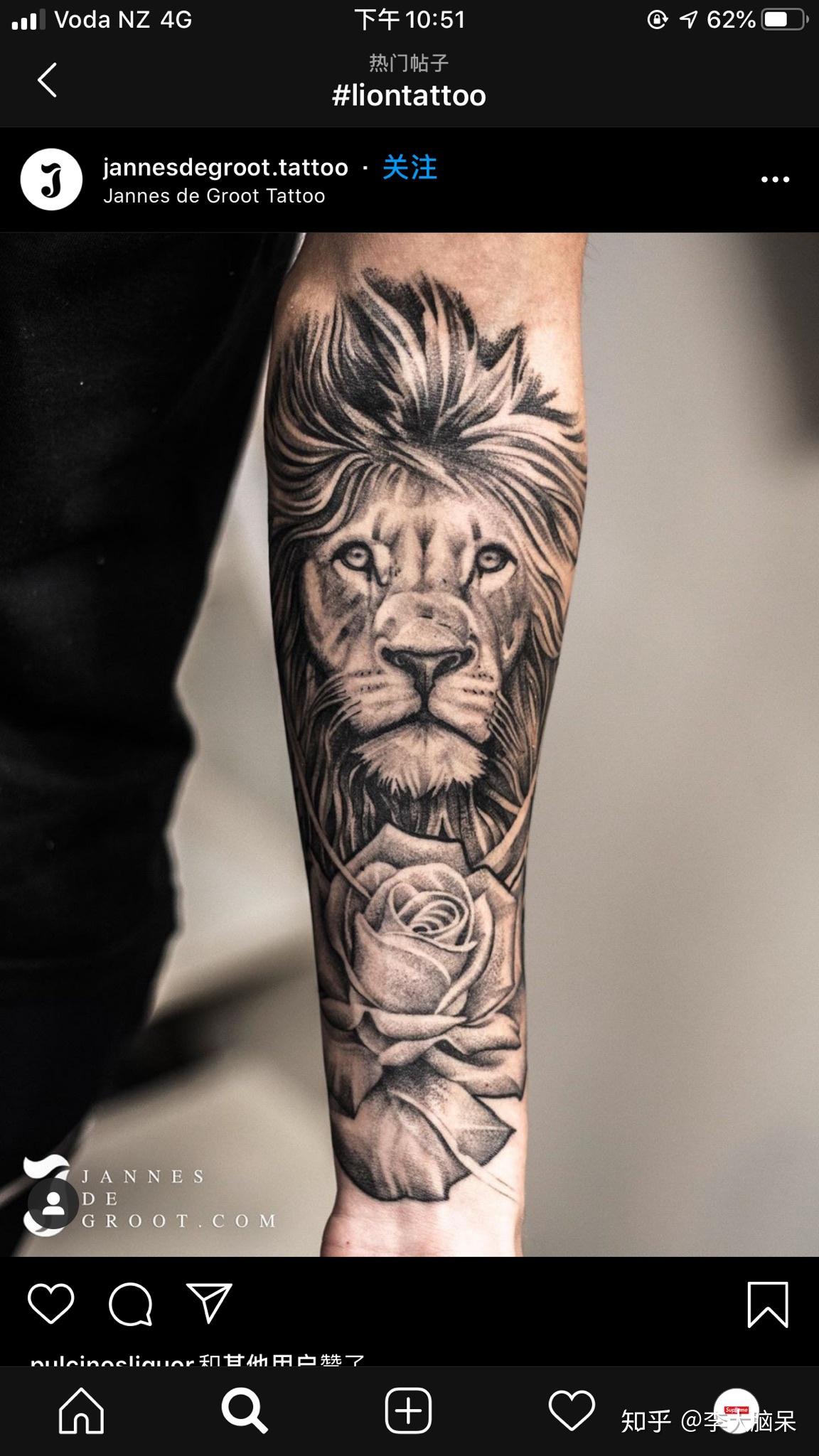 有没有好的狮子图案用于纹身得