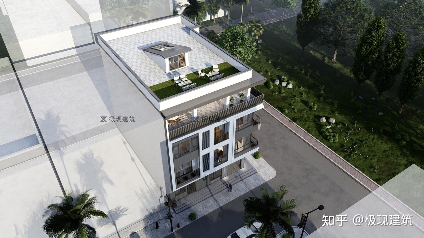 广东饶平丨四层带商铺现代风格自建别墅 - 知乎