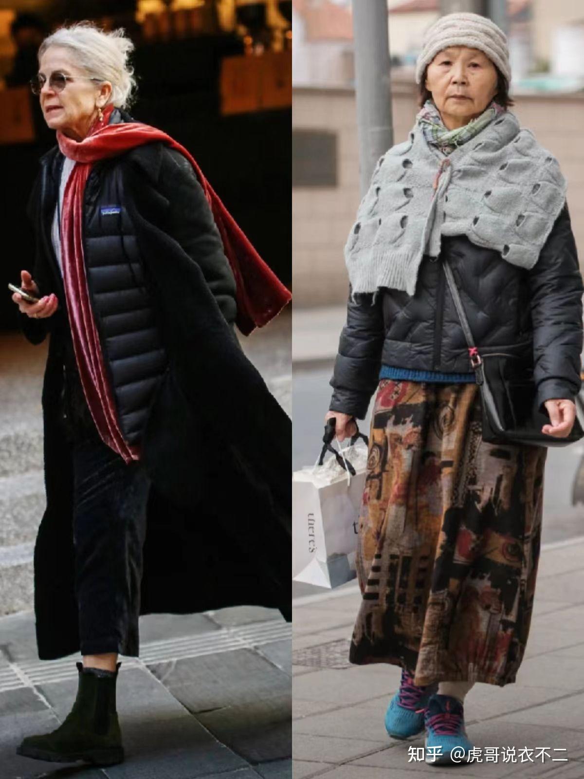 三,戴围巾,帽子,眼镜的上海奶奶