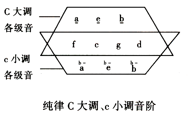 純律是以諧音系列中的第二,第三諧音,再加上第五諧音所構成的音程作為