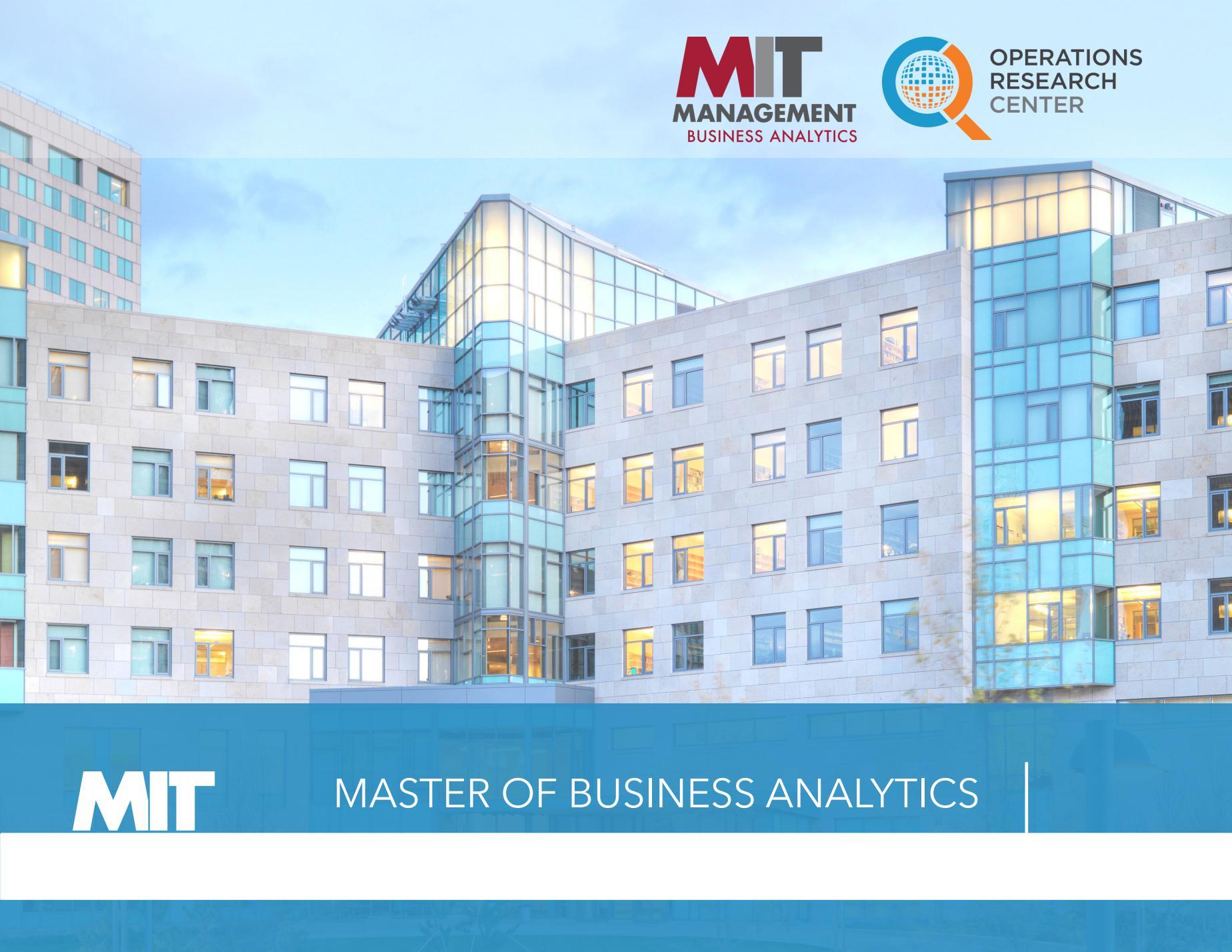 详解麻省理工学院商业分析MIT Master of Business Analytics（MBAn）项目 知乎