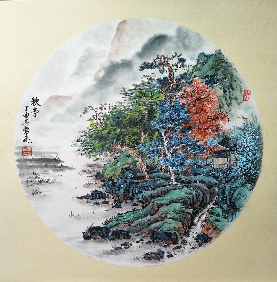用花鸟的工笔细腻画写意山水，小团扇里做大文章，太精美了- 知乎