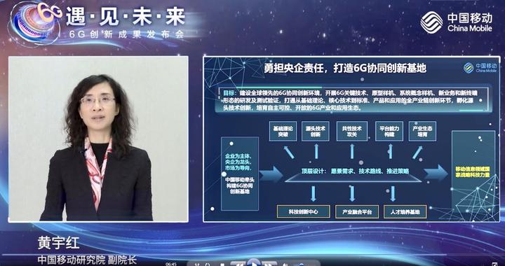 中国移动黄宇红:6G尚存诸多挑战 四大方面系统推进6G研发工作 - 知乎