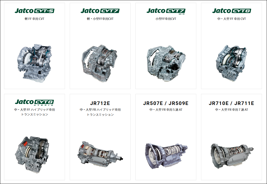 其中,cvt8(jf016e/jf017e)变速箱对应2.0l-3.5l排量的中大型车.