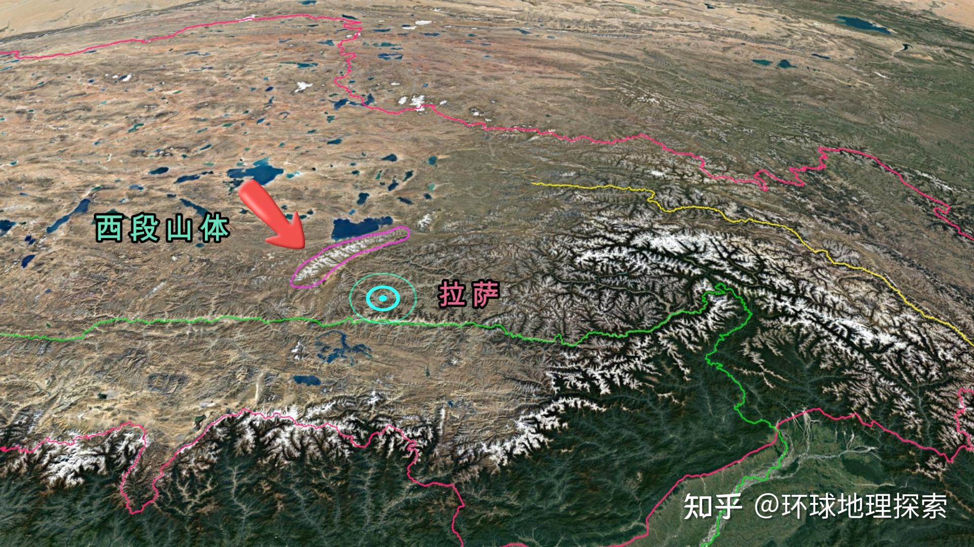 念青唐古拉山脉地图图片
