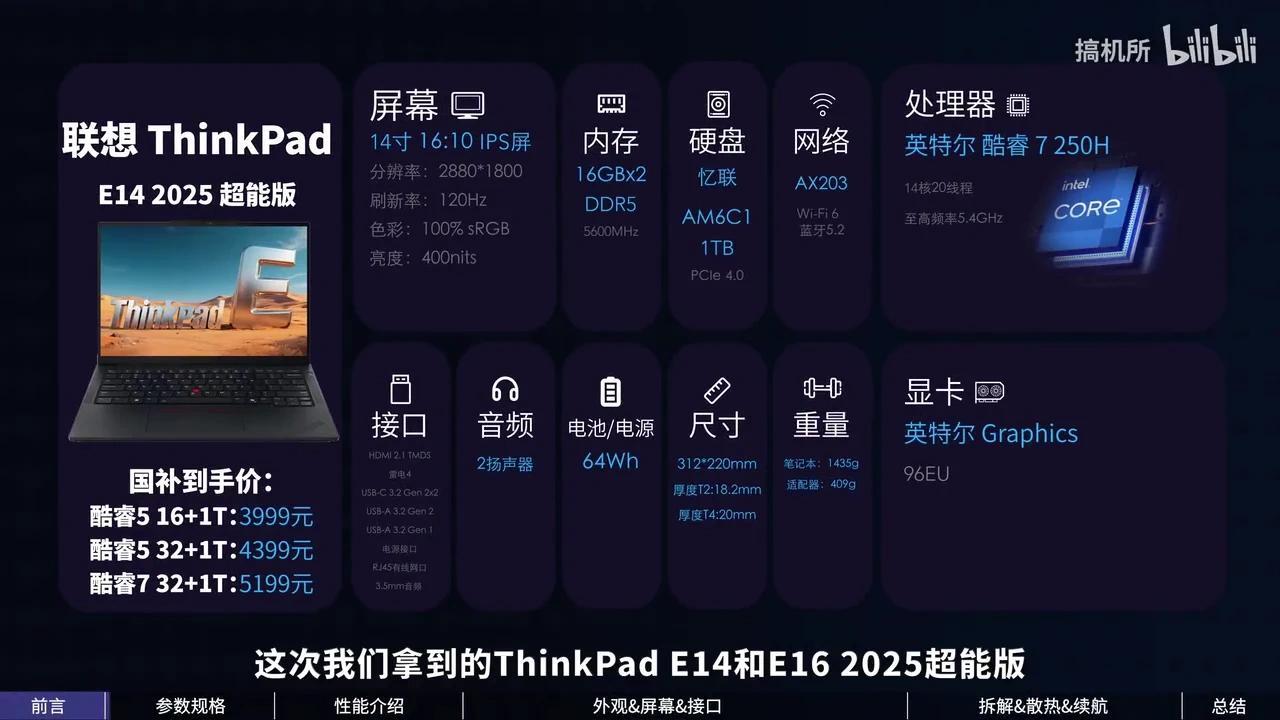 我变轻了，还变强了！ThinkPad E14/E16 2025超能版这次不E样 - 知乎