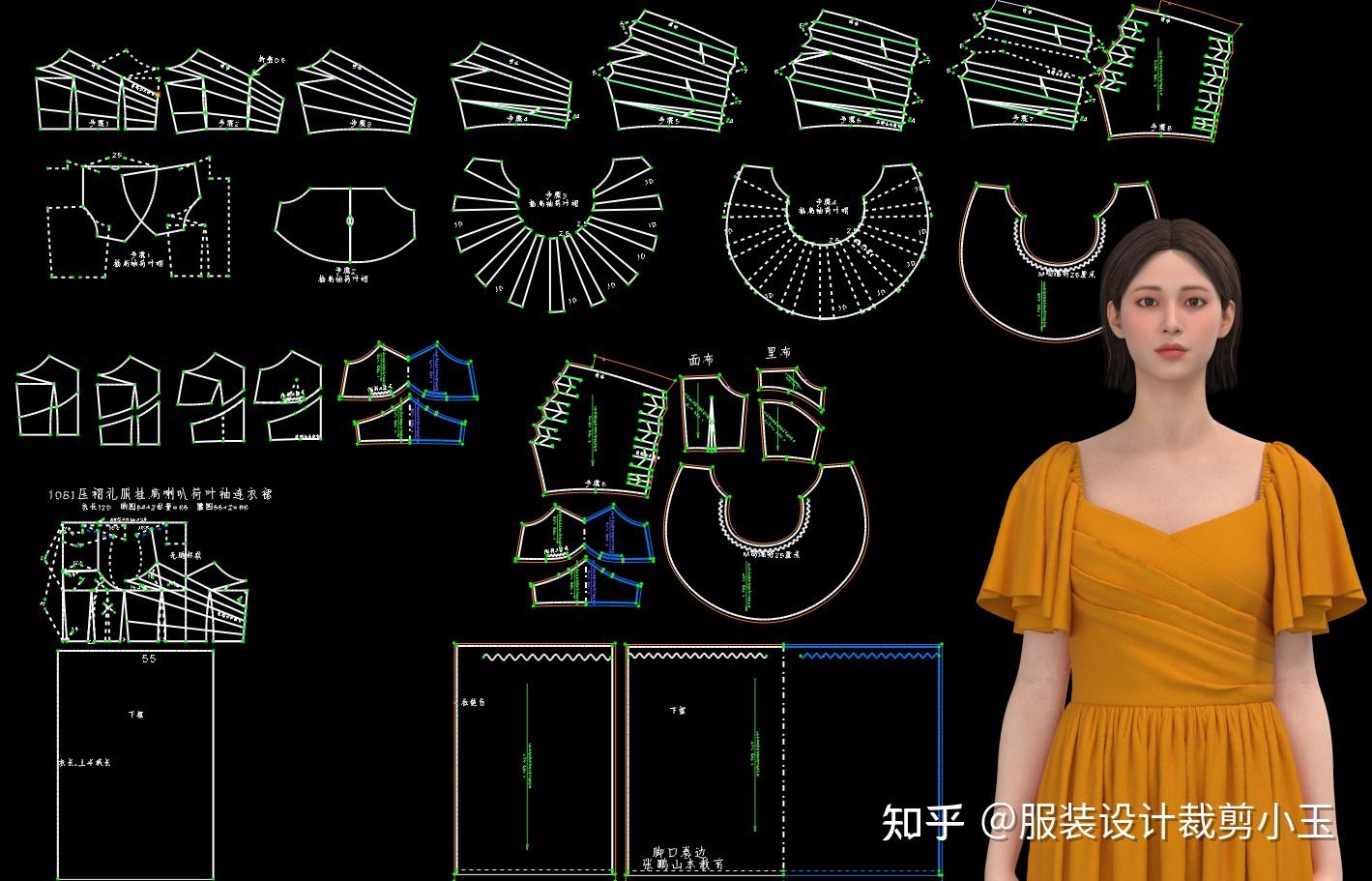 服装打版纸样设计CLO3D制作压褶礼服连衣裙 - 知乎