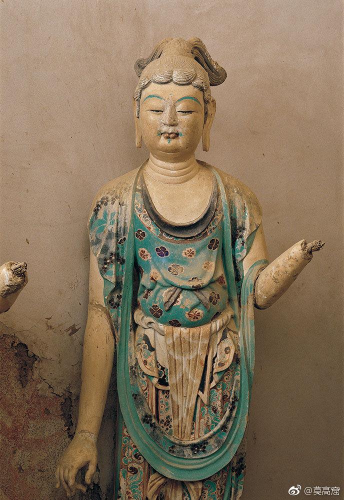 盛唐-敦煌194窟西壁龛:彩塑:一佛二弟子二菩萨二天王二力士【1920x