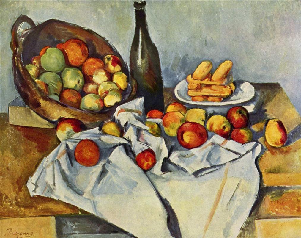 apples and a  glass,1873still life with apples and biscuits