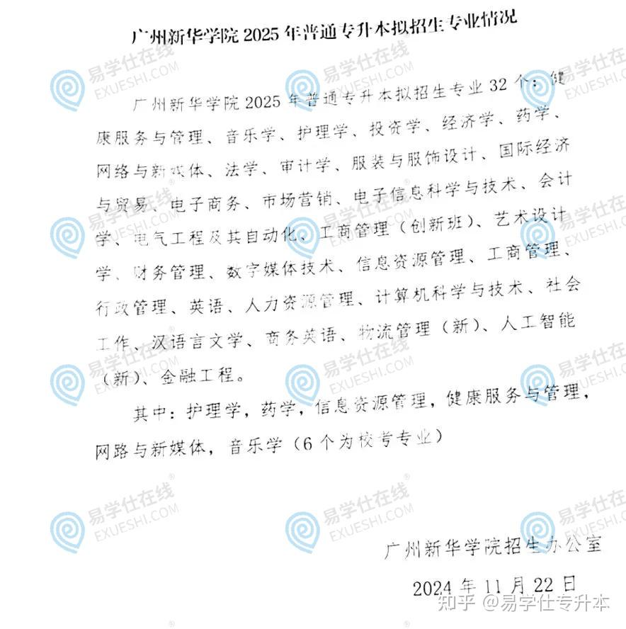 2025年广东专升本各院校拟招生专业汇总! - 知乎