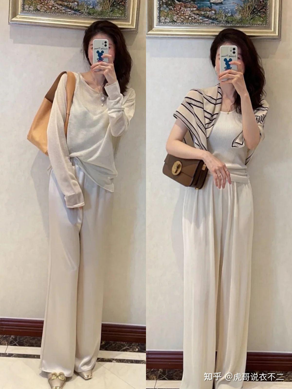 矮个中年女人答应我夏季阔腿裤一定要这样穿显高舒适又有气质