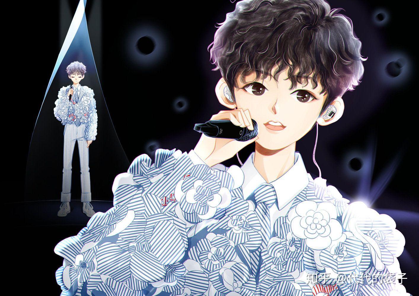 有哪些朋友有王源的卡通图片