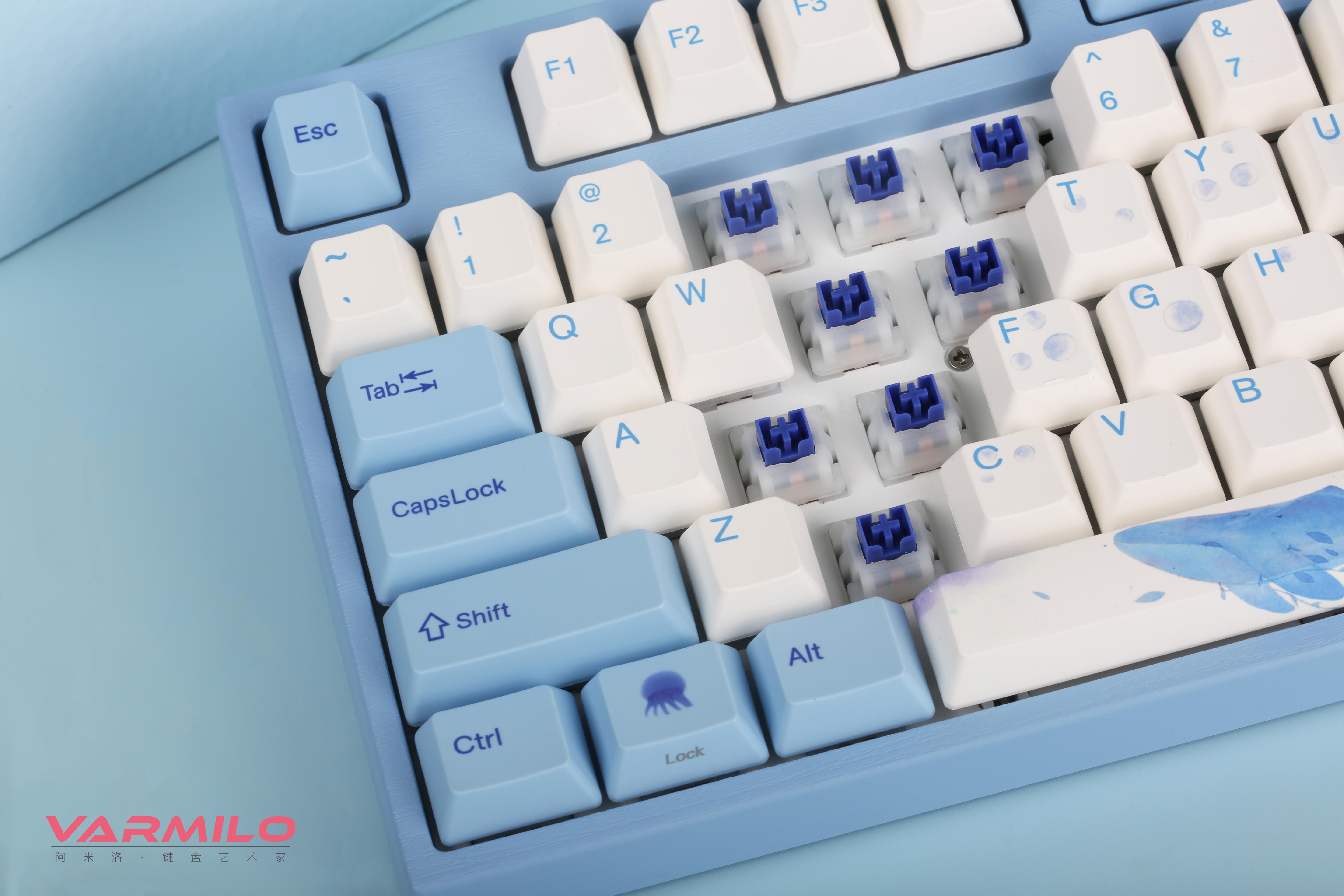 q弹劲爽阿米洛静电容v2鸢尾蓝轴上线