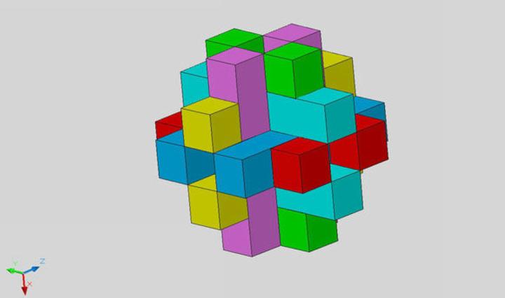 圣匠鲁班12棒井字鲁班锁拼装图解