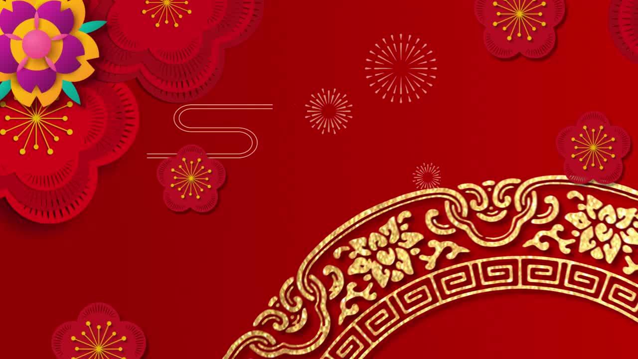 可以上传影记找一个拜年视频的模板,横版的那种 1,新春贺岁 这种金光