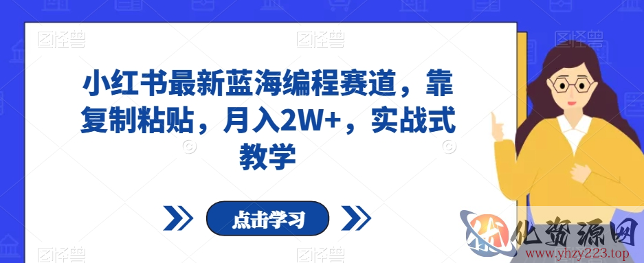 小红书最新蓝海编程赛道，靠复制粘贴，月入2W+，实战式教学【揭秘】