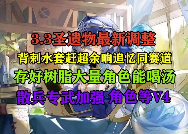 原神 别着急刷余响 3 3圣遗物最新调整 存好树脂大量角色能喝汤 知乎