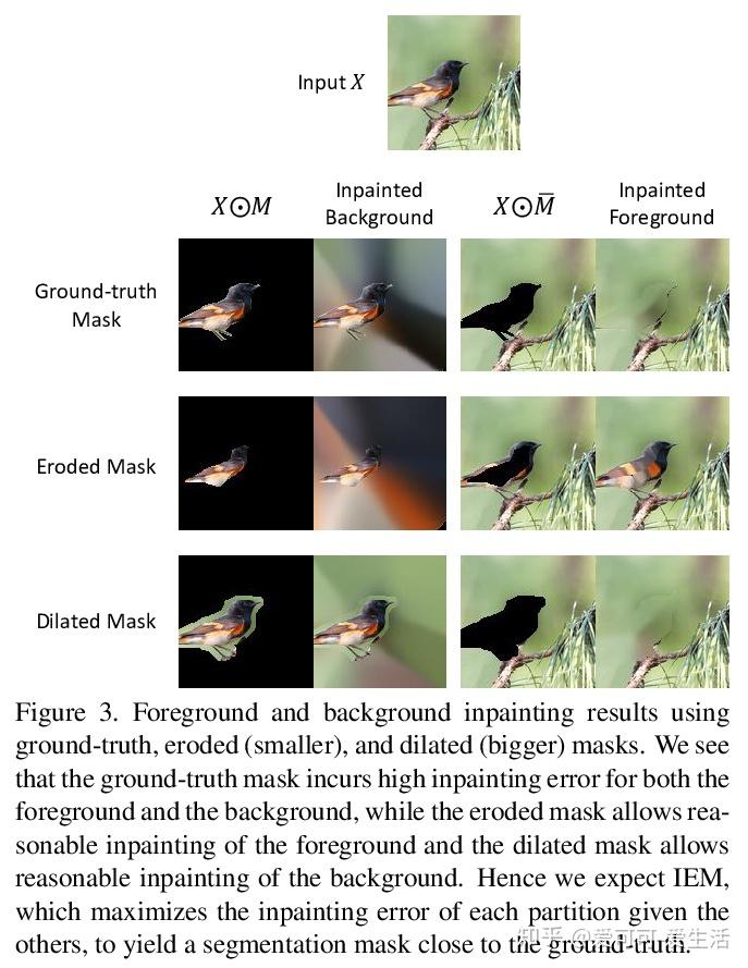 theoretic segmentation by inpainting error maximization