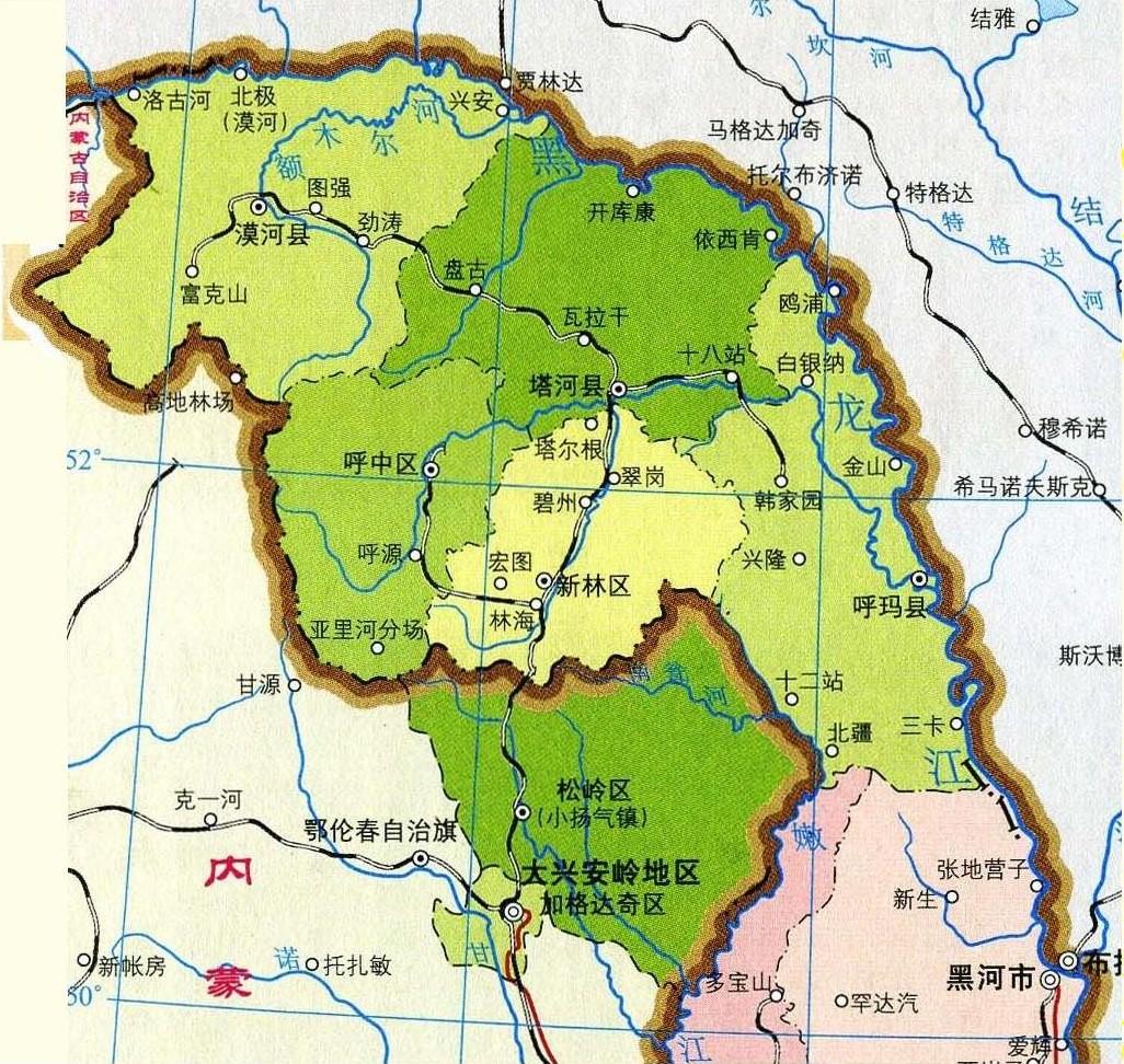 岭。图片中的加格达奇就是大兴安岭地区的首府 地理位置位于内蒙古境内。