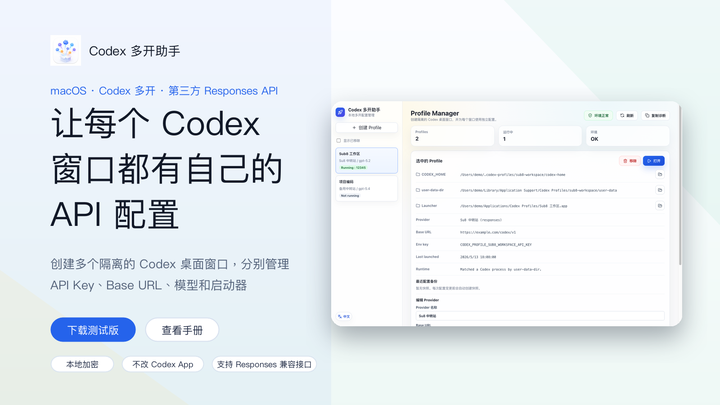 Codex 如何同时管理多个 API Key、Base URL 和独立窗口？ - 知乎