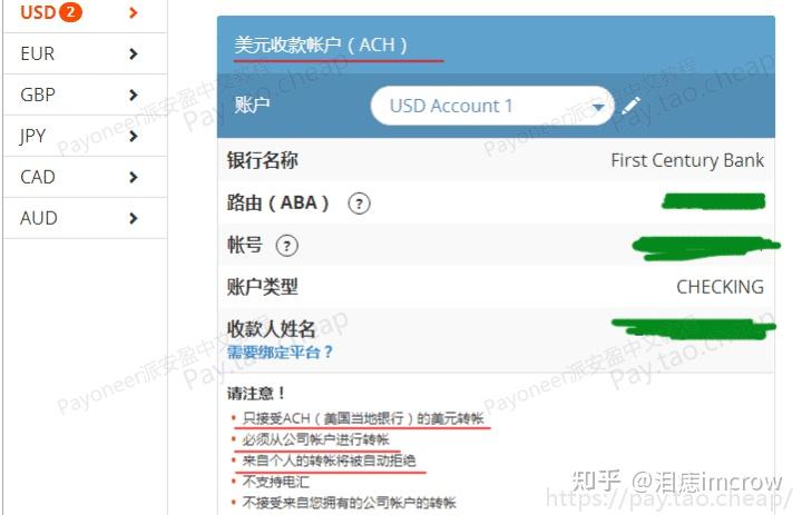 ach渠道匯款;整體流程:payoneer後臺操作發出付款賬單→美國個人收到