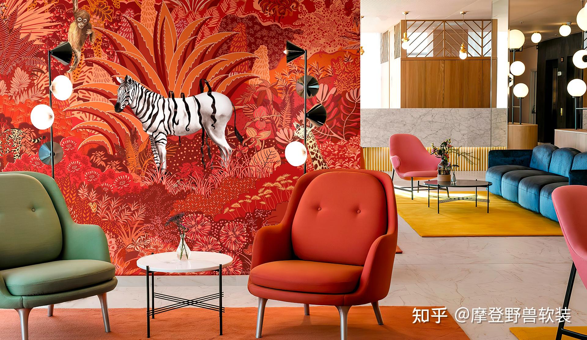 摩登野兽的设计师将风靡全球近百年的装饰艺术风格运用于墙布设计中