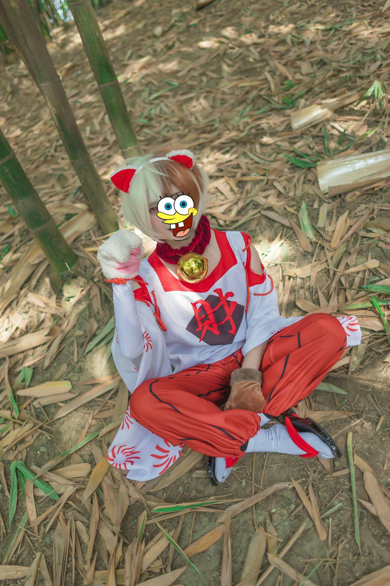 cos的是阴阳师的招财猫 社团团拍去了景点 人超多 被俩叔叔阿姨叫