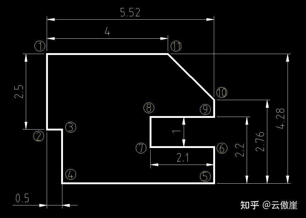 autocad绘图练习题之直线练习1