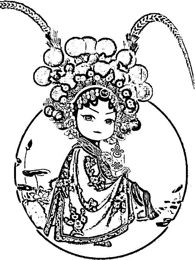 激光啄木鸟雕刻素材之京剧名伶