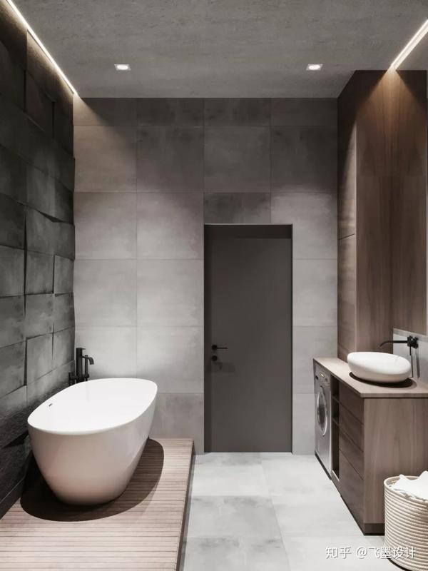 水泥墙在卫生间