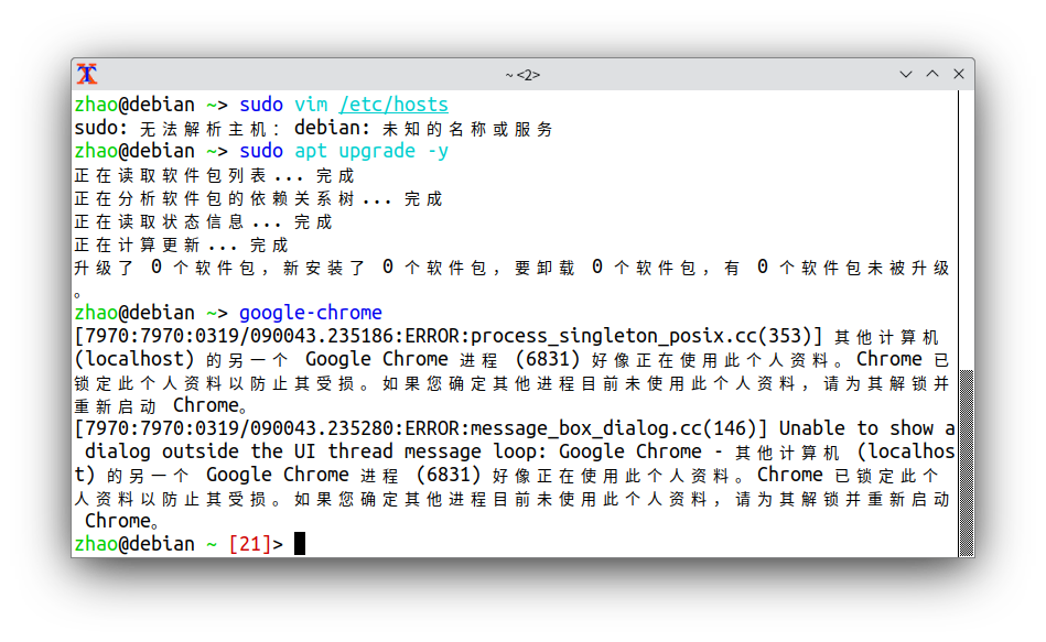 Sudo chrome error process singleton 