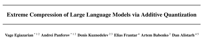 大模型低比特量化新思路 AQLM - 知乎