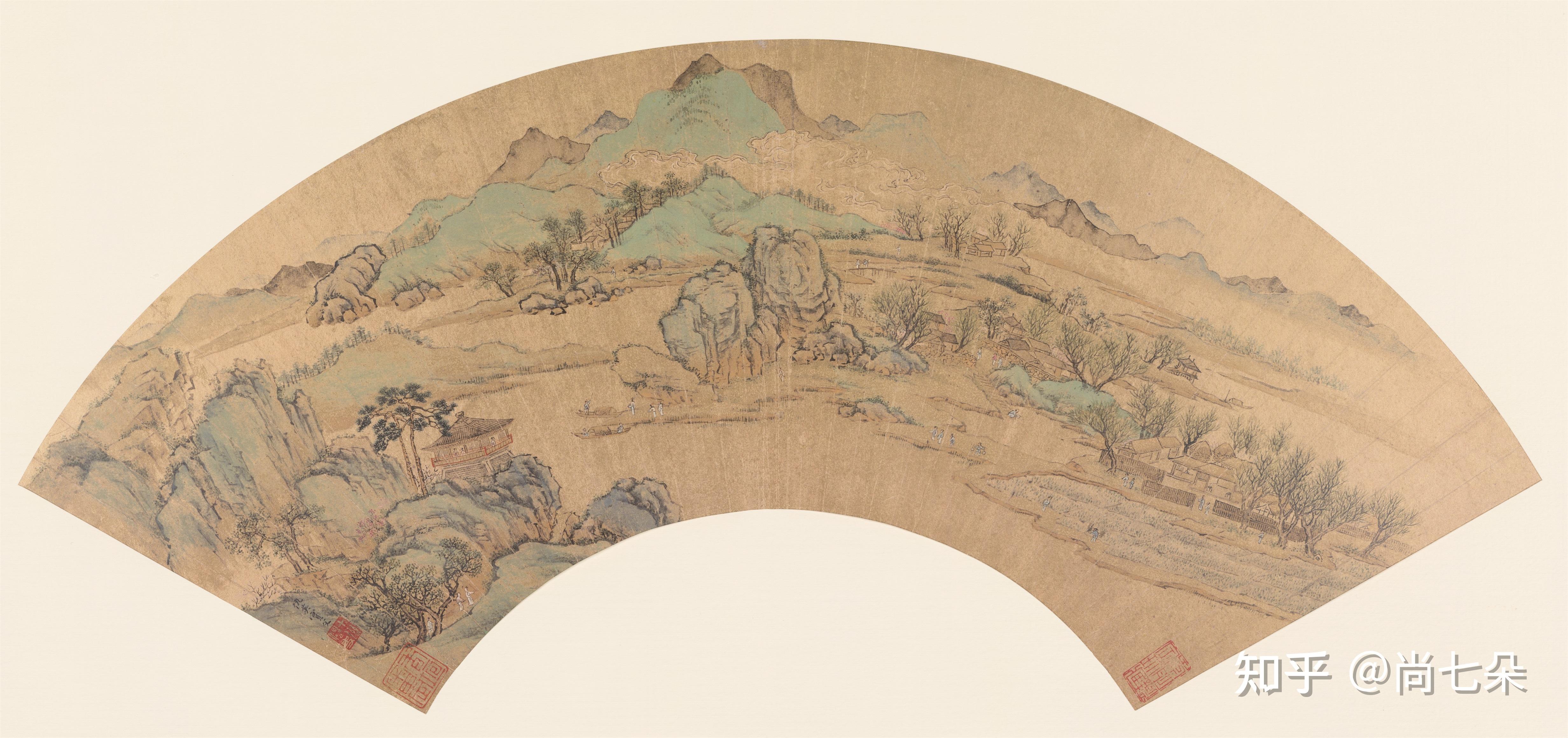 明代仇英山水人物古代高清国画图片保存