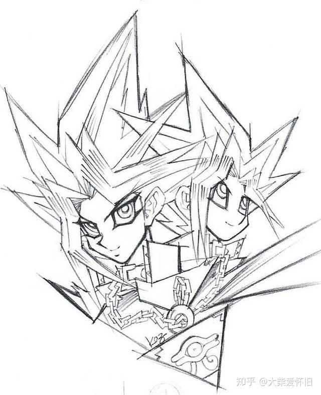 经典鉴赏12黑魔导vs青眼白龙游戏王漫画画集欣赏