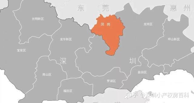 显然,从行政区划版图就能看出,凤岗都是最直接接壤深圳的一线临深区域