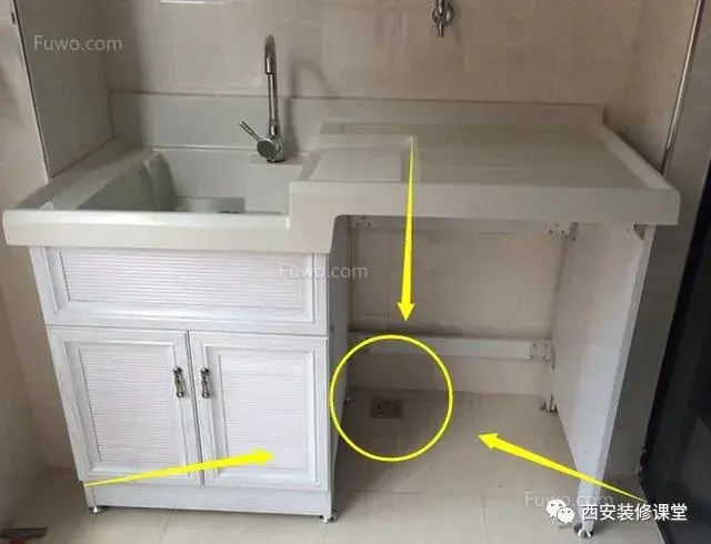 阳台只有一个地漏,怎么满足洗衣机和洗衣池?